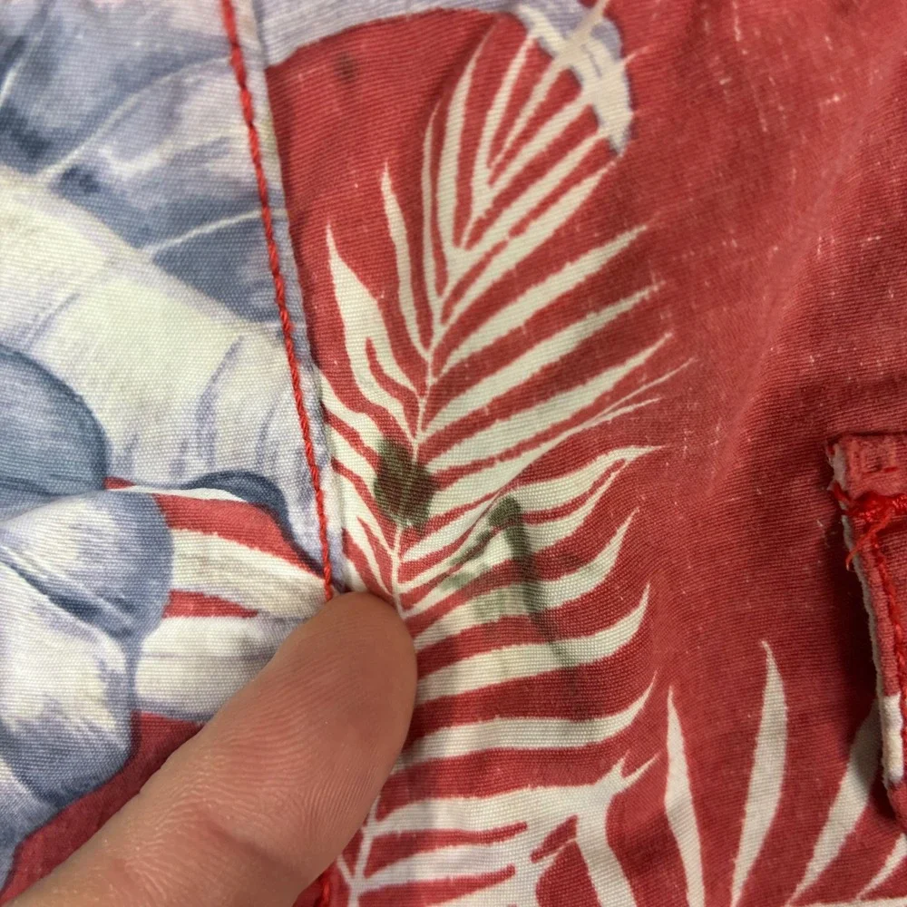 Tommy Bahama Relax Mens Red Tropical Floral Swim Trunks Shorts Small 1850